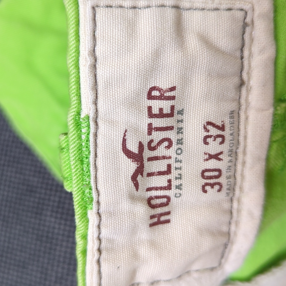 Hollister Bight Green Button Fly Pants Size 30/32 - Picture 3 of 6